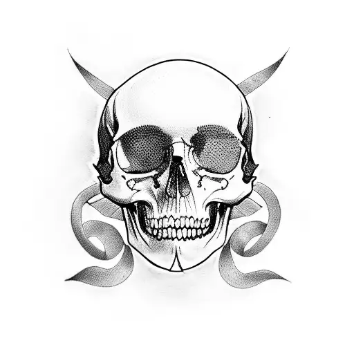 Combine the elements of Edgar Allan Poe and skulls in a tattoo design tattoo design idea