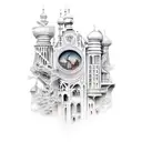 Create a tattoo design that incorporates the beauty of Polish architecture and bridges tattoo design idea