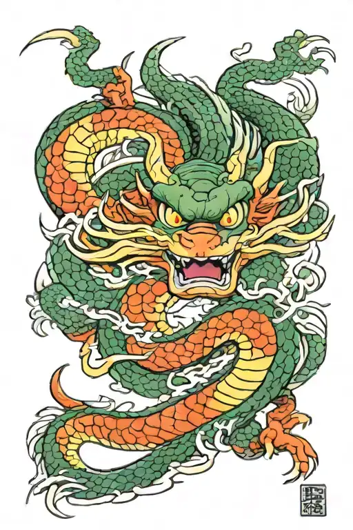 shenron dragon ball z tattoo design idea