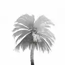 Palm tree 3 butterflies A boy climbs the tree tattoo design idea