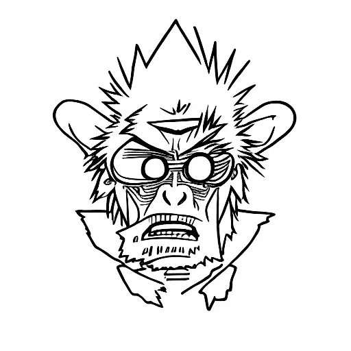 Gorillaz band tattoo design idea