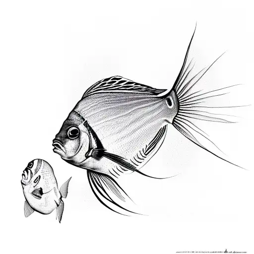 freshwater angelfish tattoo design idea