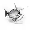 freshwater angelfish tattoo design idea