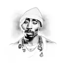 2pac tattoo design idea