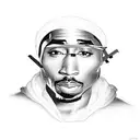 2pac tattoo design idea