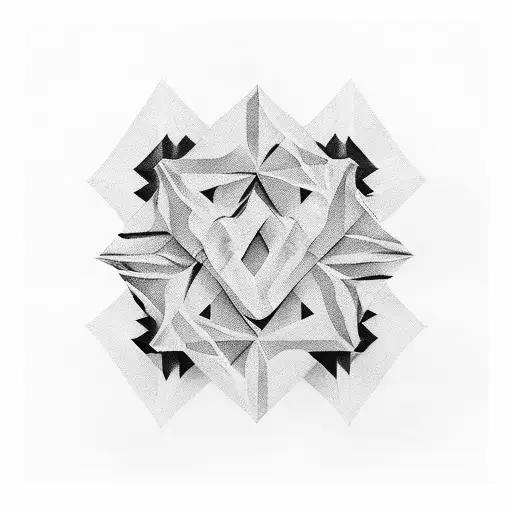 Squares aligned in a dark pattern tattoo design idea