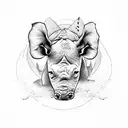 rhino tattoo design idea