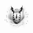 rhino tattoo design idea