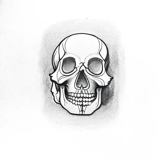 Mayan Skull tattoo design idea