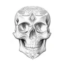 Mayan Skull tattoo design idea