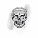 Mayan Skull tattoo design idea