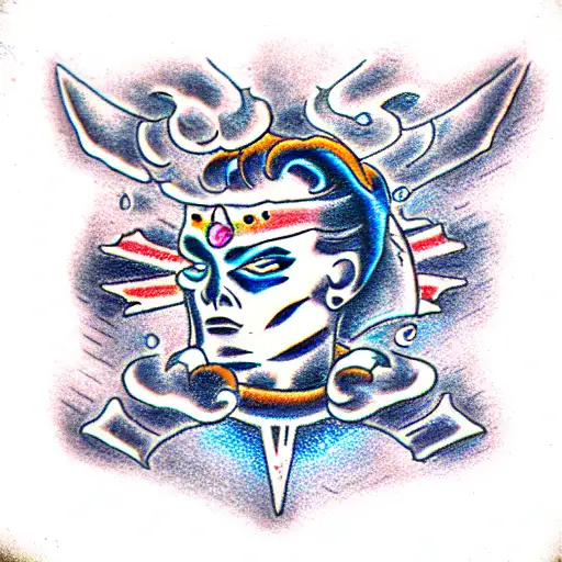 Sub-zero aggression tattoo design idea