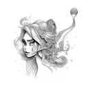 Rapunzel change tattoo design idea