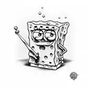 spongebob tattoo design idea