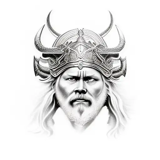 Gates of valhalla with Odin and Freyja  tattoo design idea