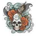 bipolar disorder related imagery tattoo design idea