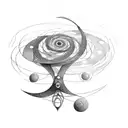 dotwork spiral mandala  tattoo design idea