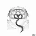 dotwork spiral mandala  tattoo design idea