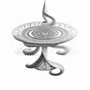 dotwork spiral mandala  tattoo design idea