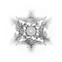 foggy pine forest embedded in circular mandala  tattoo design idea