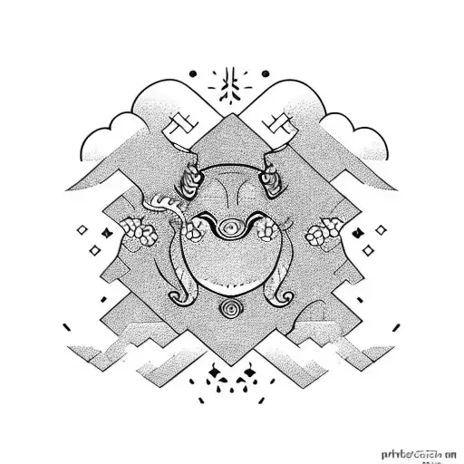 Vietnamese lunar new years tattoo design idea