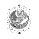 lunar new years tattoo design idea