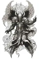 tyrael angel tattoo design idea