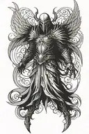tyrael angel tattoo design idea