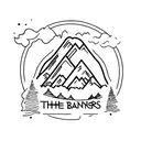 Three Sisters mountain range in Alberta tattoo design idea