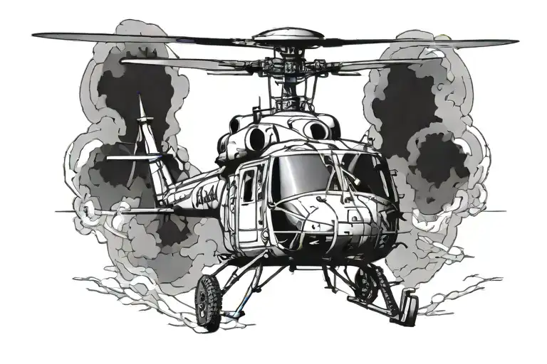 Blackhawk helicopter tattoo design idea