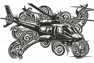 Blackhawk helicopter tattoo design idea