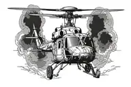 Blackhawk helicopter tattoo design idea