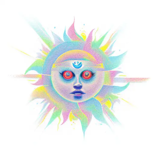 shadow of the sun tattoo design idea
