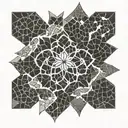 Mosaic pattern inspired by traditional Islamic art tattoo design idea