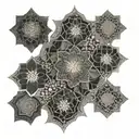 Mosaic pattern inspired by traditional Islamic art tattoo design idea