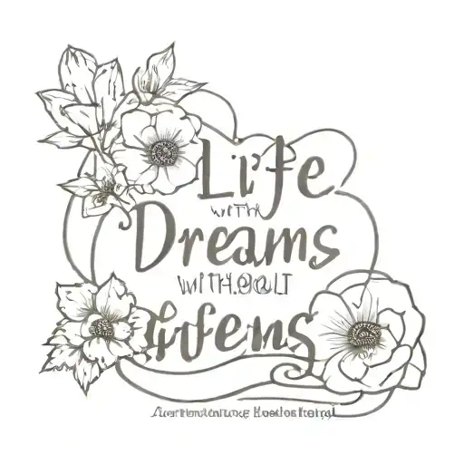 A life without dreams is a garden without flowers tattoo design idea