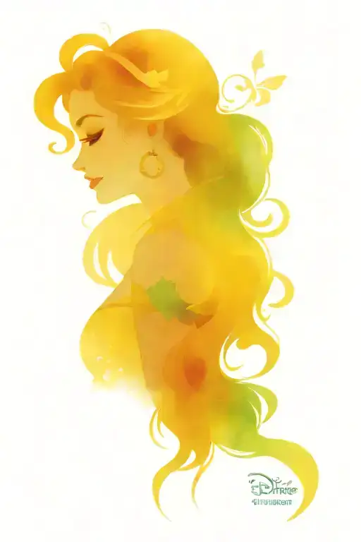 Disney princess, psychology, books surrounded tattoo design idea