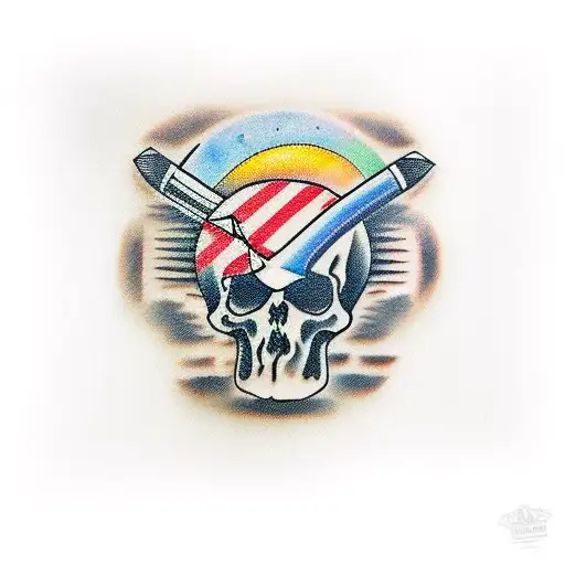 E.D.C with a Tomahawk tattoo design idea