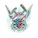 E.D.C with a Tomahawk tattoo design idea