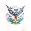 E.D.C with a Tomahawk tattoo design idea