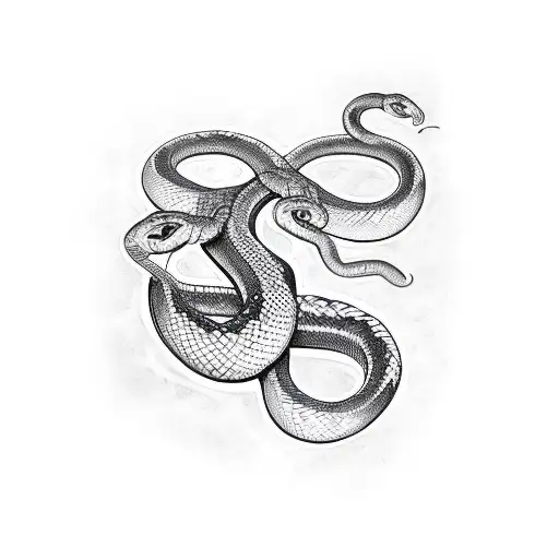 snake that eat his own tail tattoo design idea