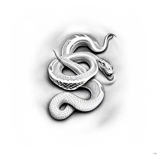 snake that eat himself tattoo design idea