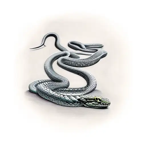snake that tray to turn around and eat his tail tattoo design idea