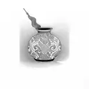 a vase tattoo design idea