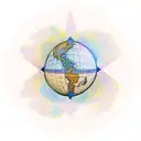 Live Oak compass globe tattoo design idea