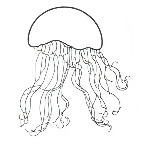 moon jellyfish tattoo design idea