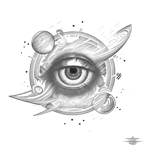 eye of the universe from Outer Wilds videogame tattoo design idea