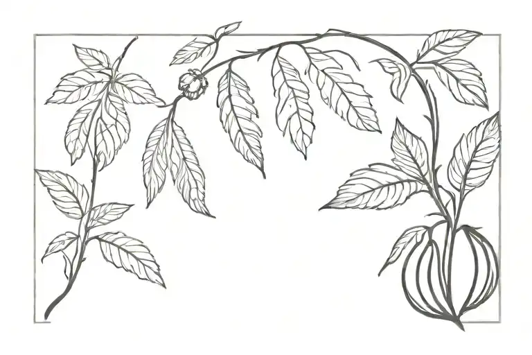 oats, beets, beans & barley grains tattoo design idea