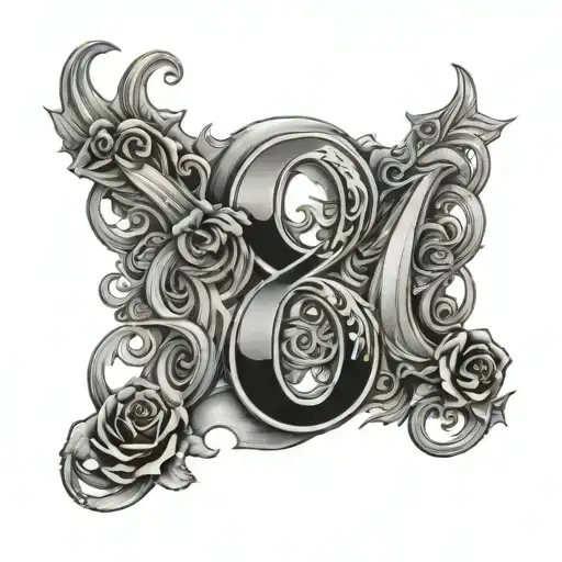 1111 numbers tattoo design idea