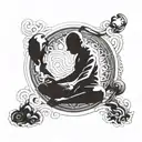 avatar the last airbender meditating man tattoo design idea